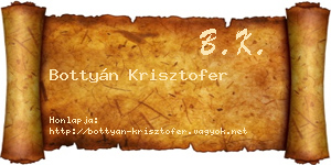Bottyán Krisztofer névjegykártya